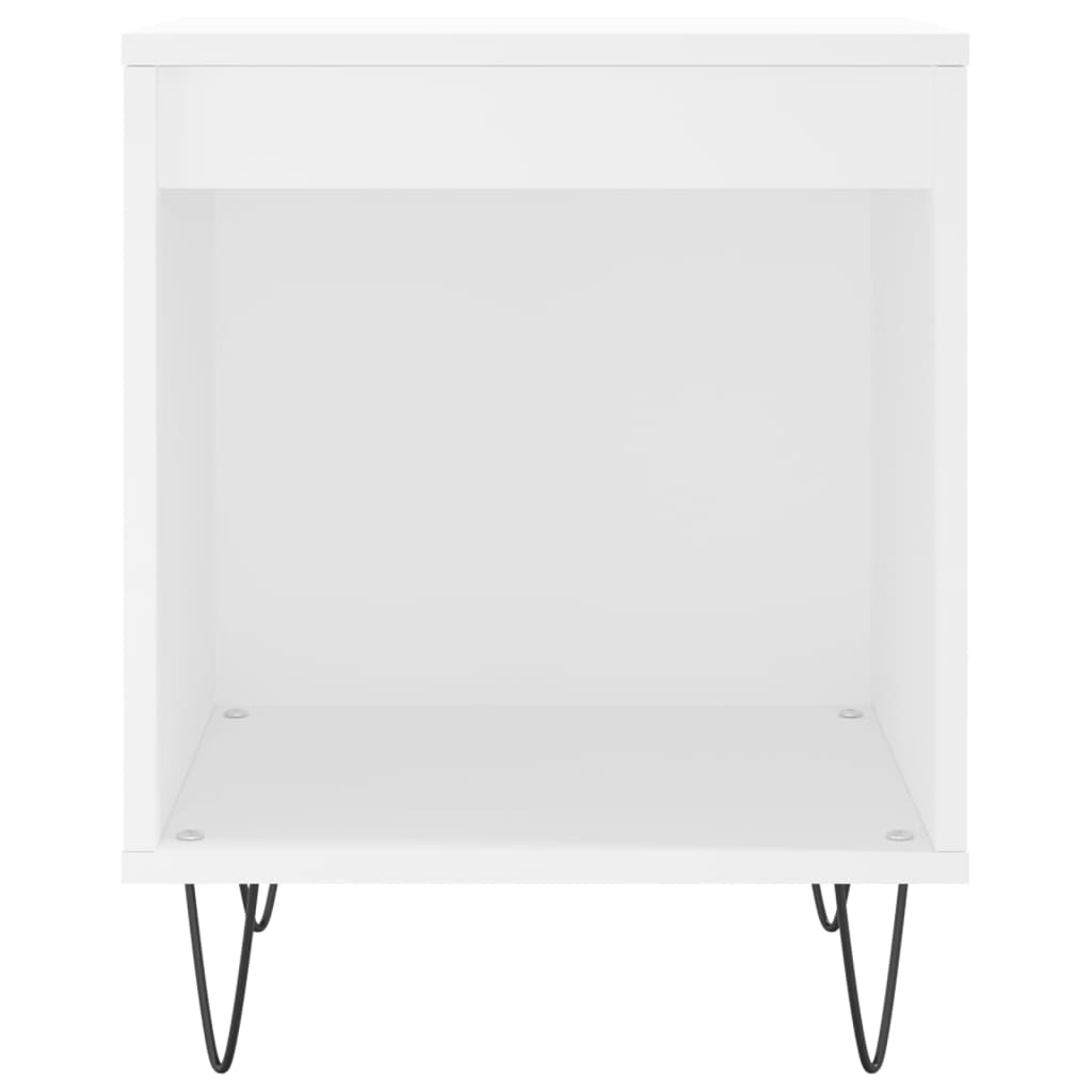 vidaXL Mesita de noche madera contrachapada blanco 40x35x50 cm