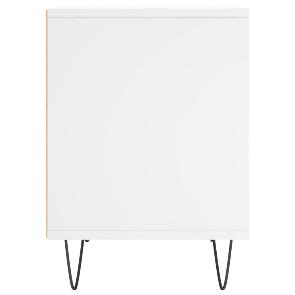 vidaXL Mesita de noche madera contrachapada blanco 40x35x50 cm