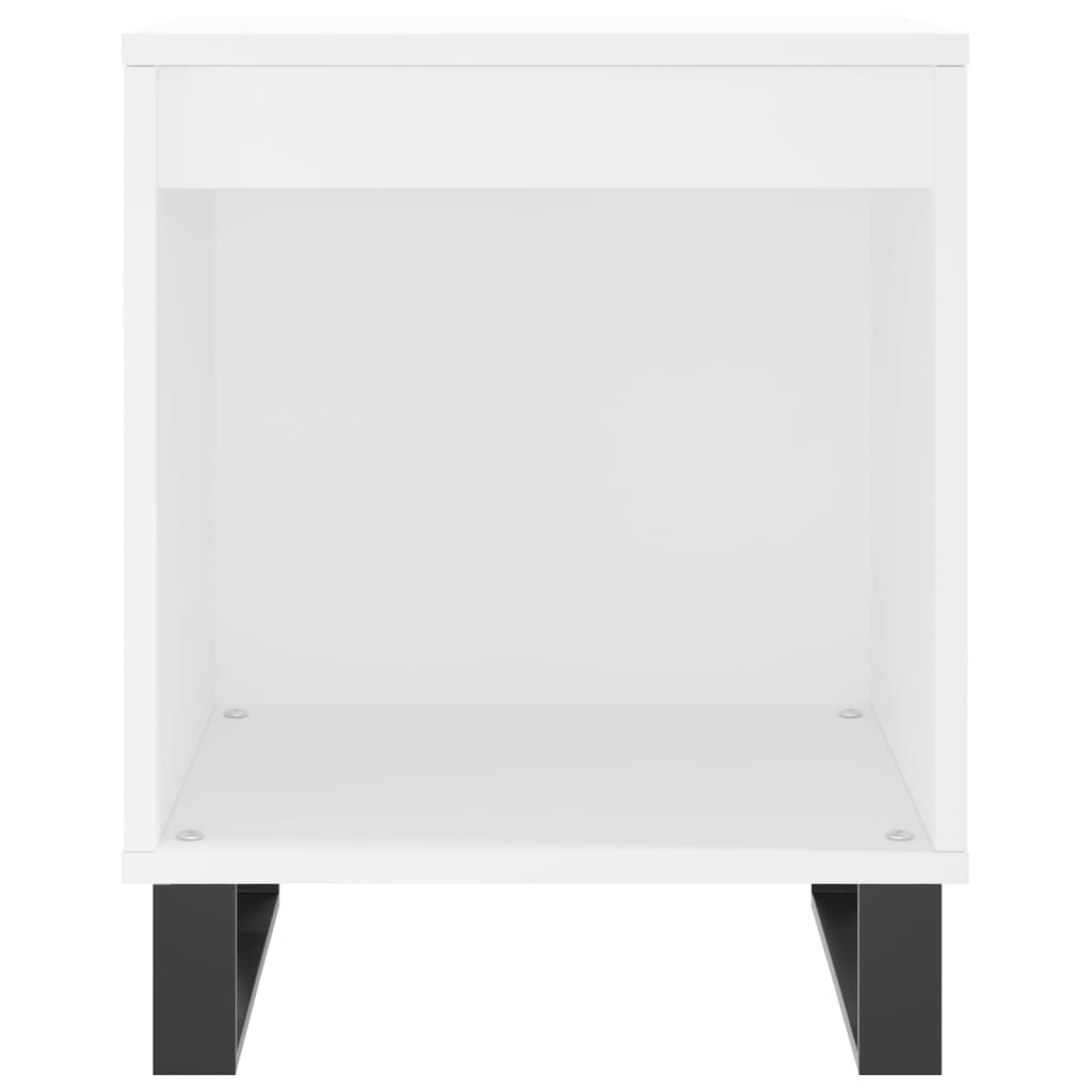 vidaXL Mesita de noche madera contrachapada blanco 40x35x50 cm