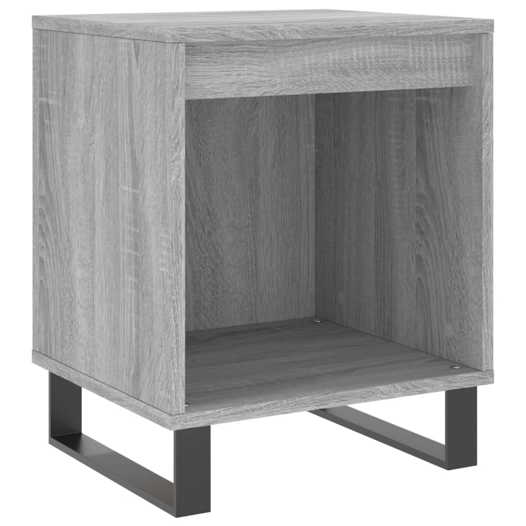 vidaXL Mesita de noche 2 uds madera ingeniería gris Sonoma 40x35x50 cm