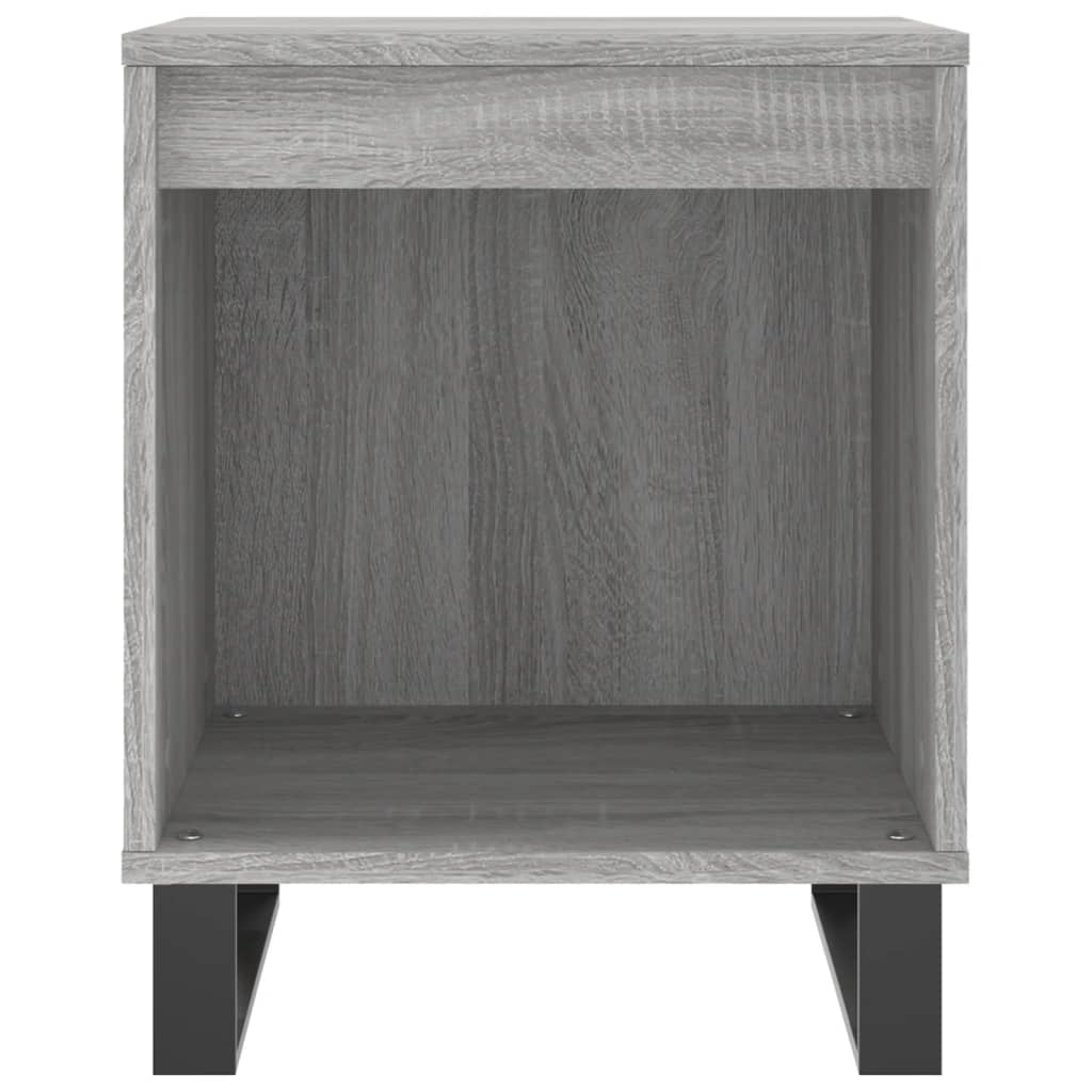 vidaXL Mesita de noche 2 uds madera ingeniería gris Sonoma 40x35x50 cm