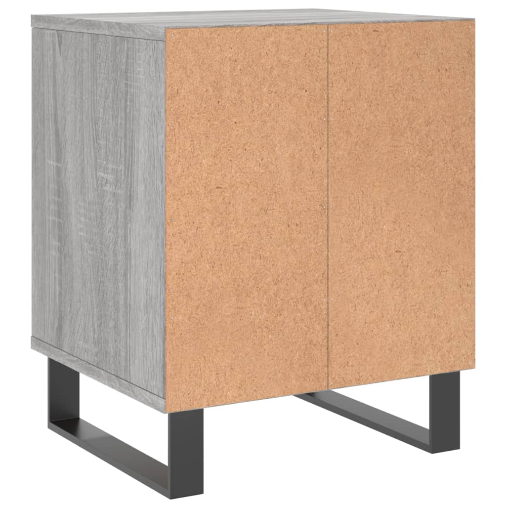 vidaXL Mesita de noche 2 uds madera ingeniería gris Sonoma 40x35x50 cm