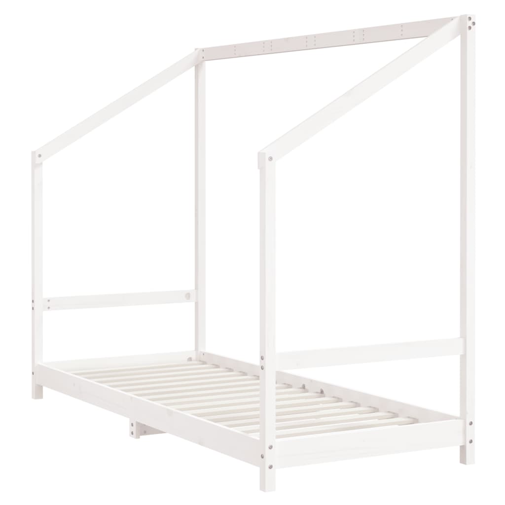 vidaXL Estructura de cama para niños madera de pino blanco 80x200 cm