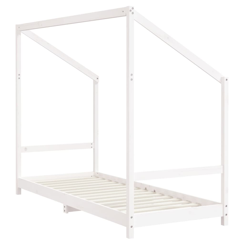 vidaXL Estructura de cama para niños madera de pino blanco 80x200 cm