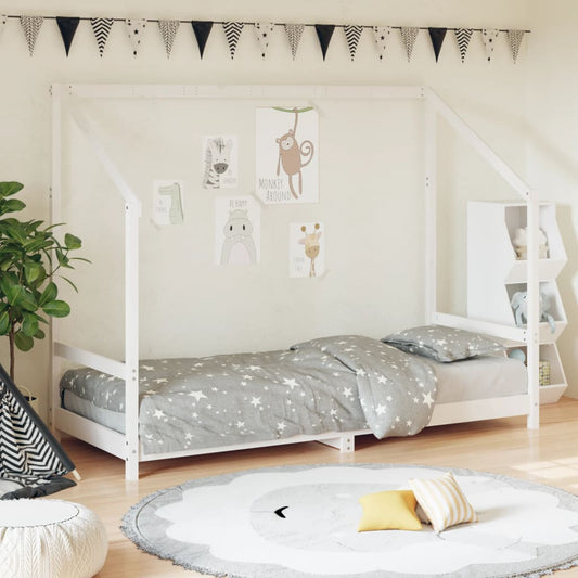 vidaXL Estructura de cama para niños madera de pino blanco 80x200 cm