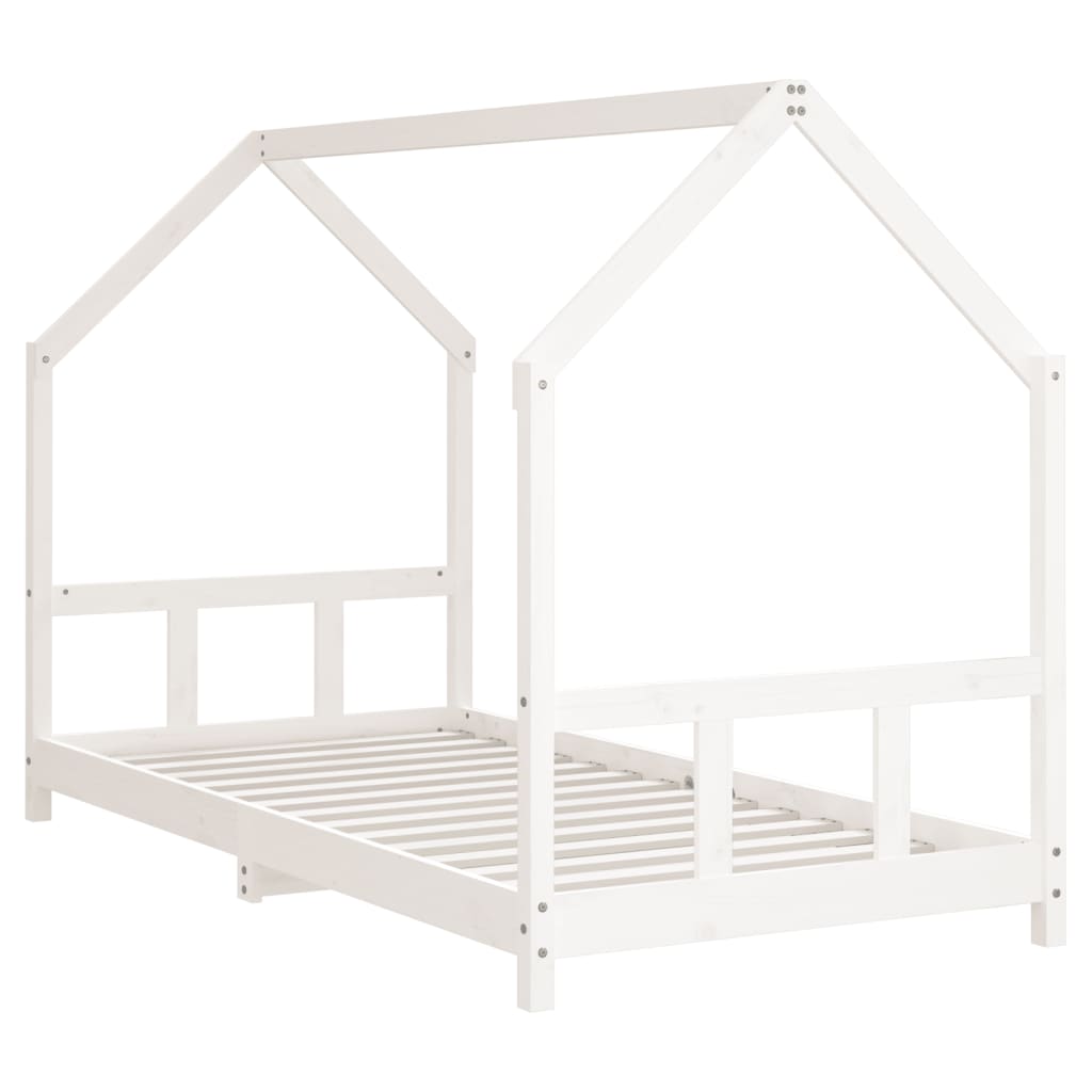 vidaXL Estructura de cama para niños madera de pino blanco 90x200 cm