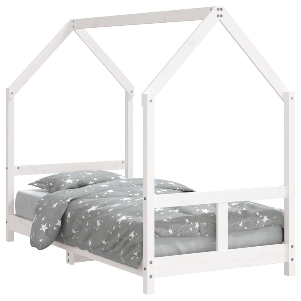 vidaXL Estructura de cama para niños madera de pino blanco 80x160 cm