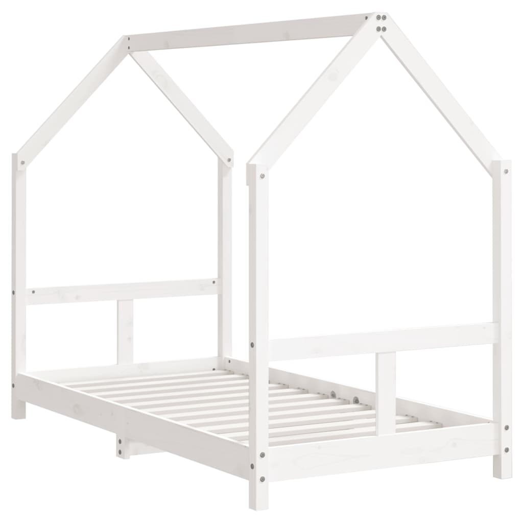 vidaXL Estructura de cama para niños madera de pino blanco 80x160 cm