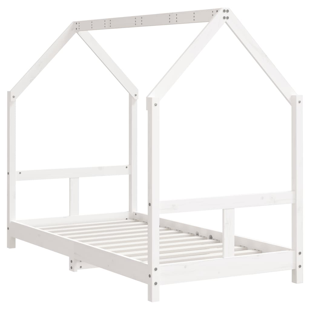 vidaXL Estructura de cama para niños madera de pino blanco 80x160 cm