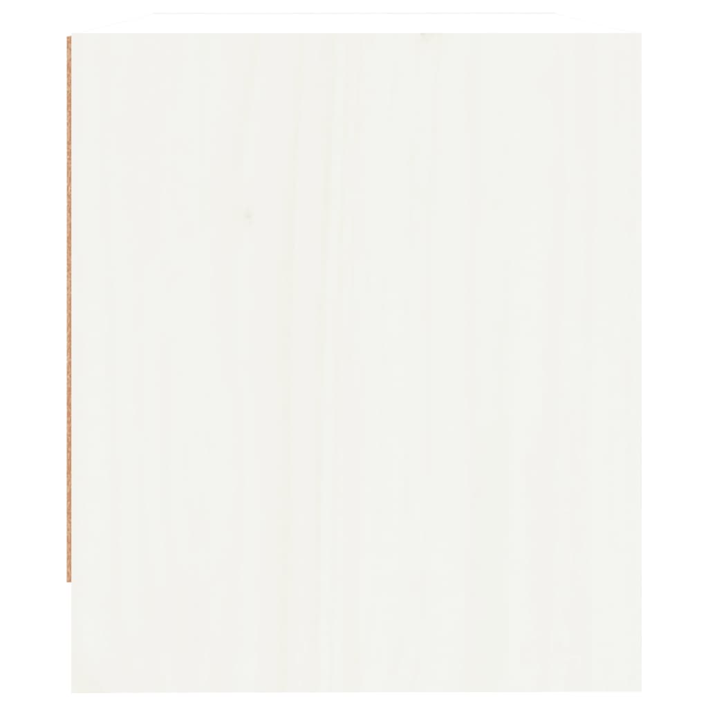 vidaXL Mesitas de noche 2 uds madera maciza pino blanco 40x31x35,5 cm