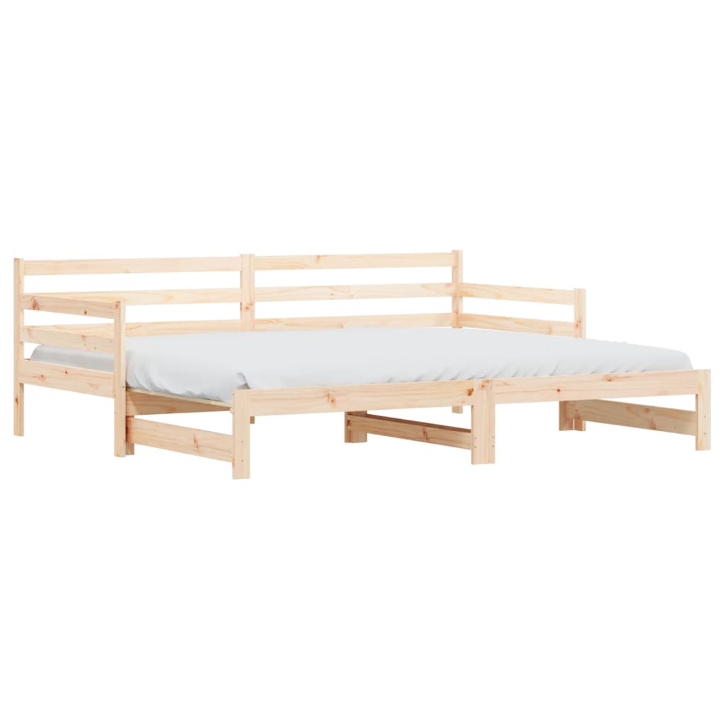 vidaXL Sofá cama nido madera maciza de pino 90x200 cm