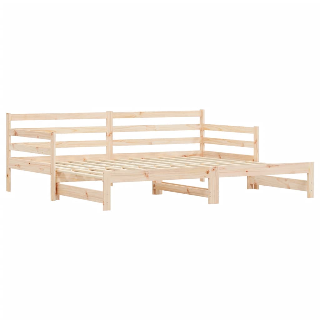 vidaXL Sofá cama nido madera maciza de pino 90x200 cm