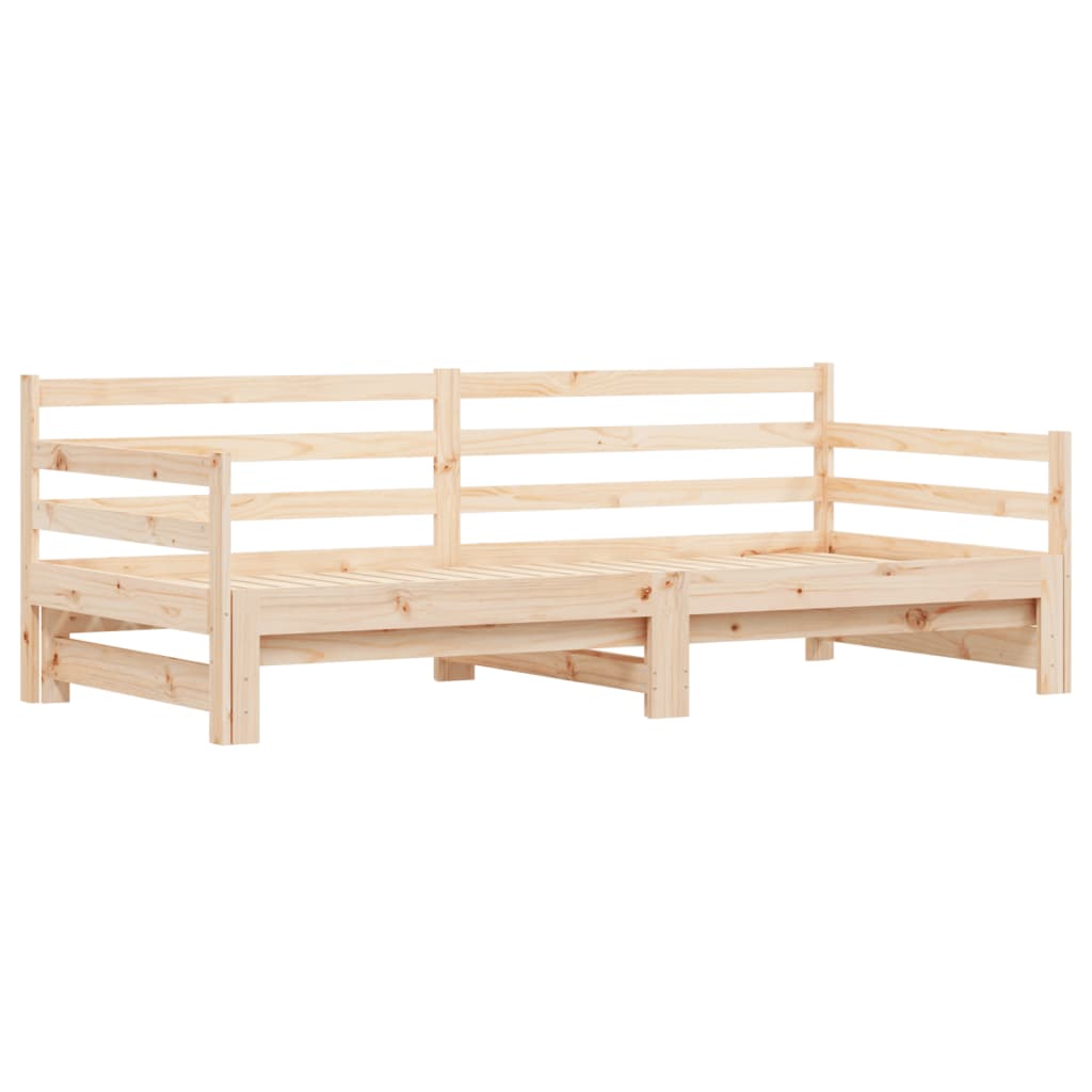 vidaXL Sofá cama nido madera maciza de pino 90x200 cm