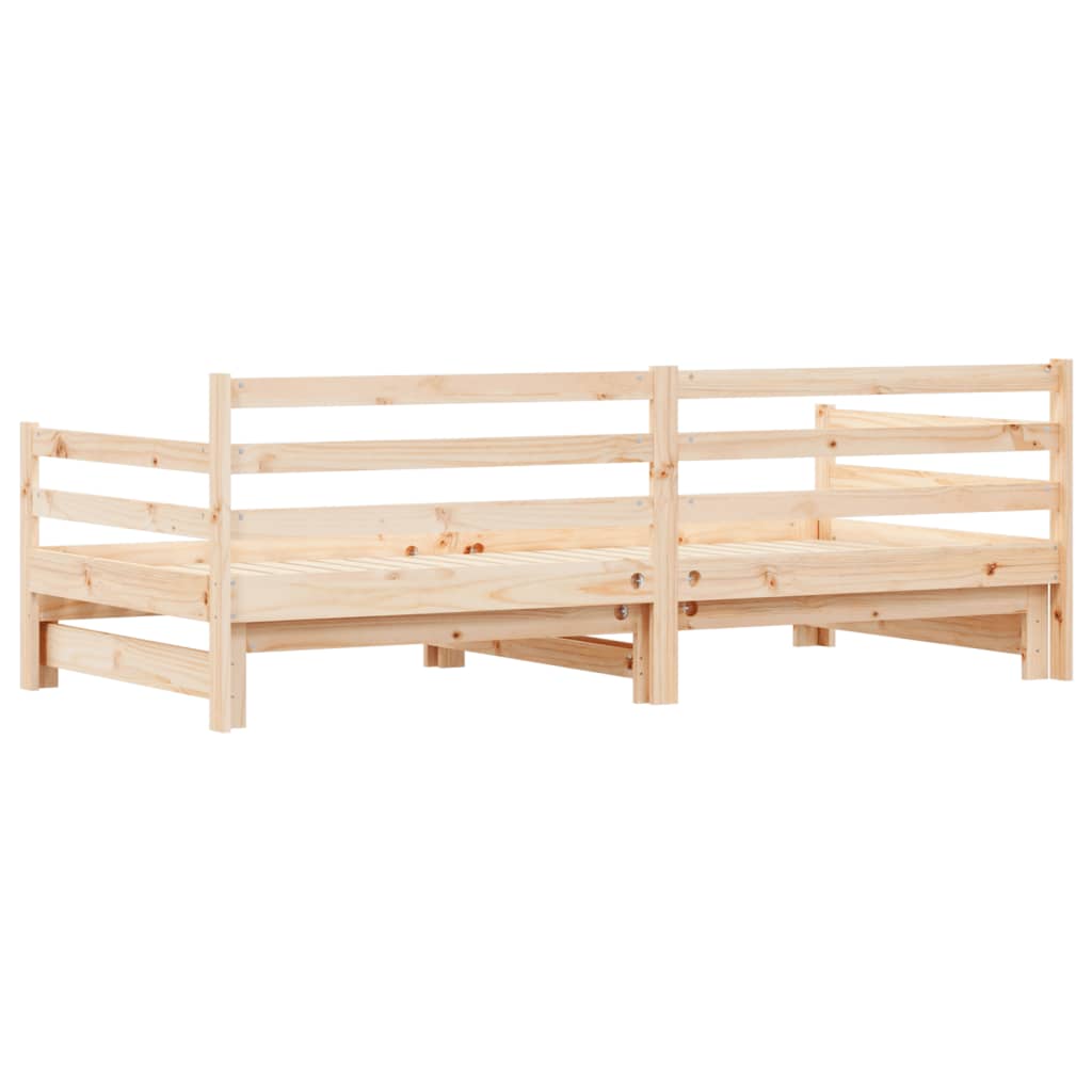 vidaXL Sofá cama nido madera maciza de pino 90x200 cm