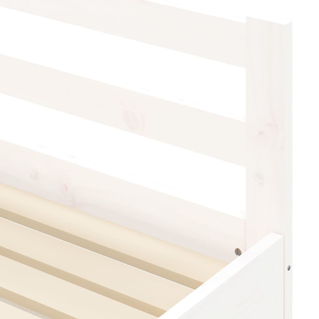 vidaXL Sofá cama nido madera maciza de pino blanco 90x200 cm