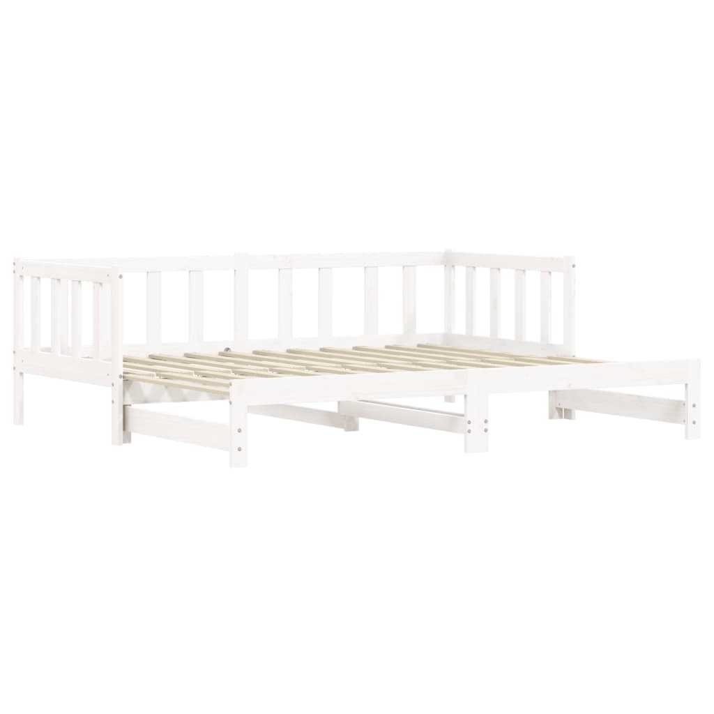 vidaXL Sofá cama nido madera maciza de pino blanco 80x200 cm