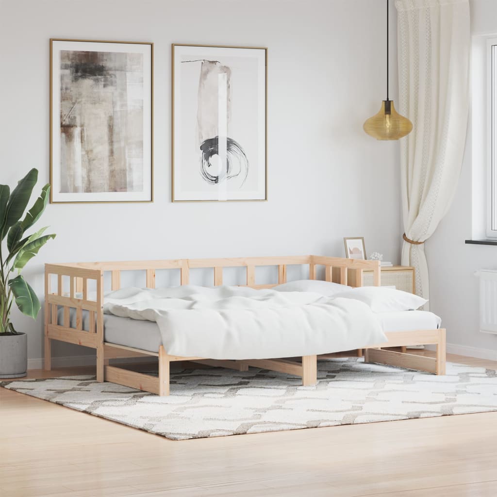 vidaXL Sofá cama nido madera maciza de pino 80x200 cm