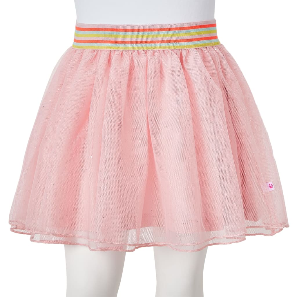 Falda infantil con tul rosa claro 128