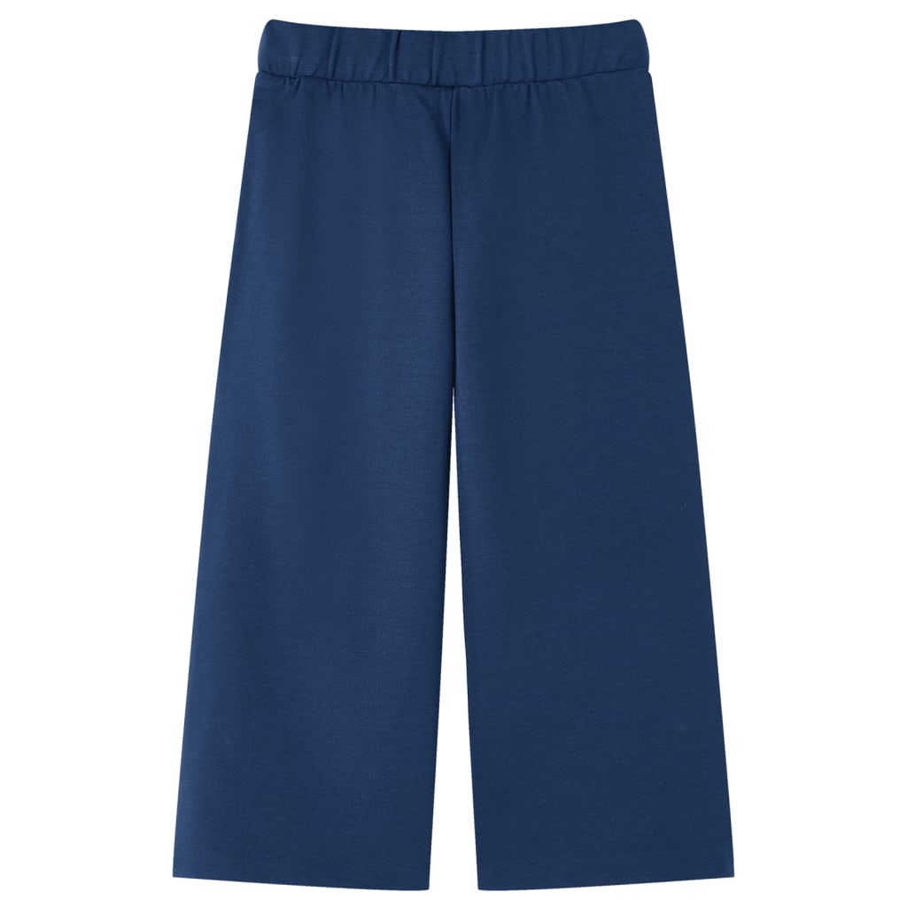 Pantalón infantil con perneras anchas azul marino 104