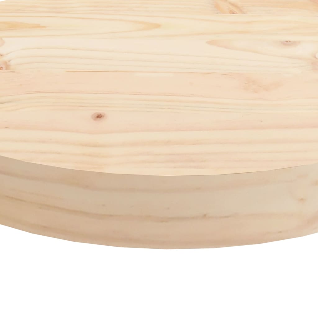 vidaXL Tablero de mesa redondo madera maciza de pino Ø70x3 cm