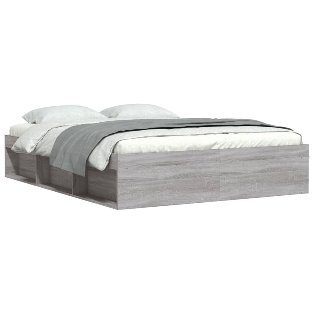 vidaXL Estructura de cama Sonoma gris 140x200 cm