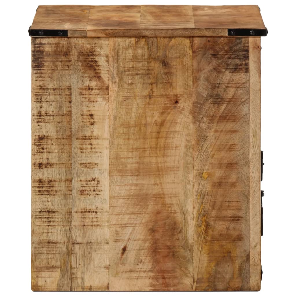 vidaXL Mesita de noche madera maciza de mango 40x40x45 cm