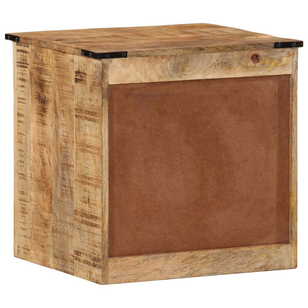 vidaXL Mesita de noche madera maciza de mango 40x40x45 cm