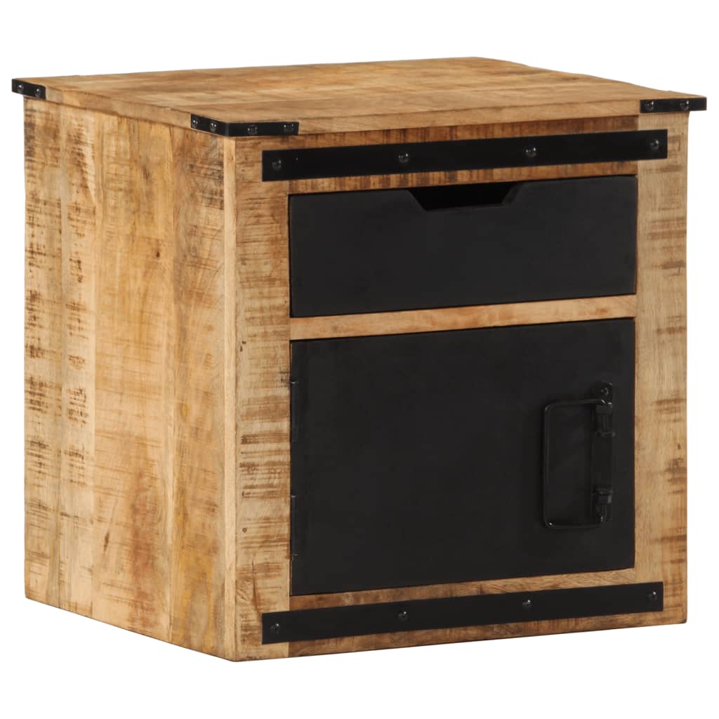 vidaXL Mesita de noche madera maciza de mango 40x40x45 cm