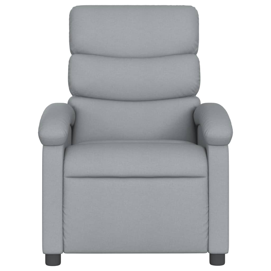 vidaXL Sillón reclinable eléctrico tela gris claro