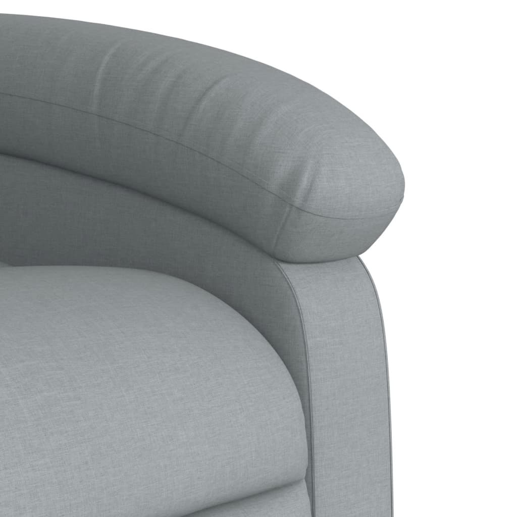 vidaXL Sillón reclinable eléctrico tela gris claro