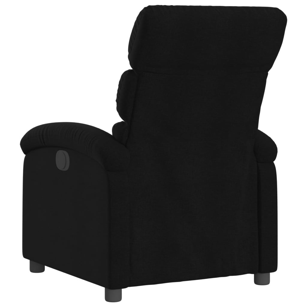 vidaXL Sillón reclinable eléctrico de tela negro