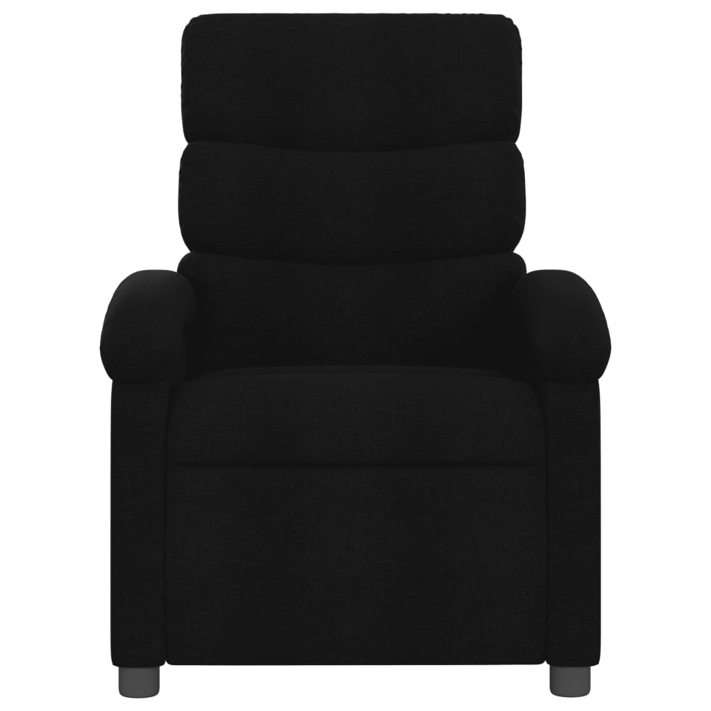 vidaXL Sillón reclinable eléctrico de tela negro