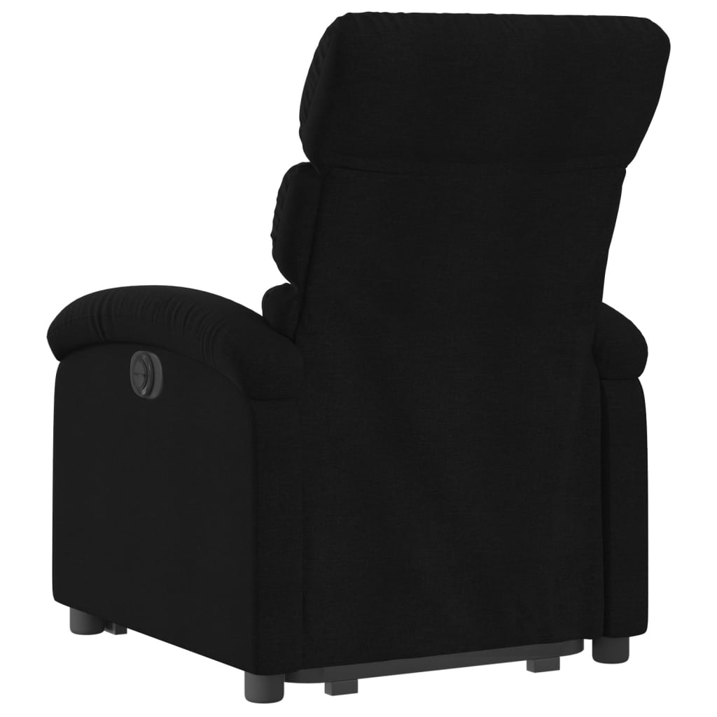 vidaXL Sillón reclinable elevable tela negro