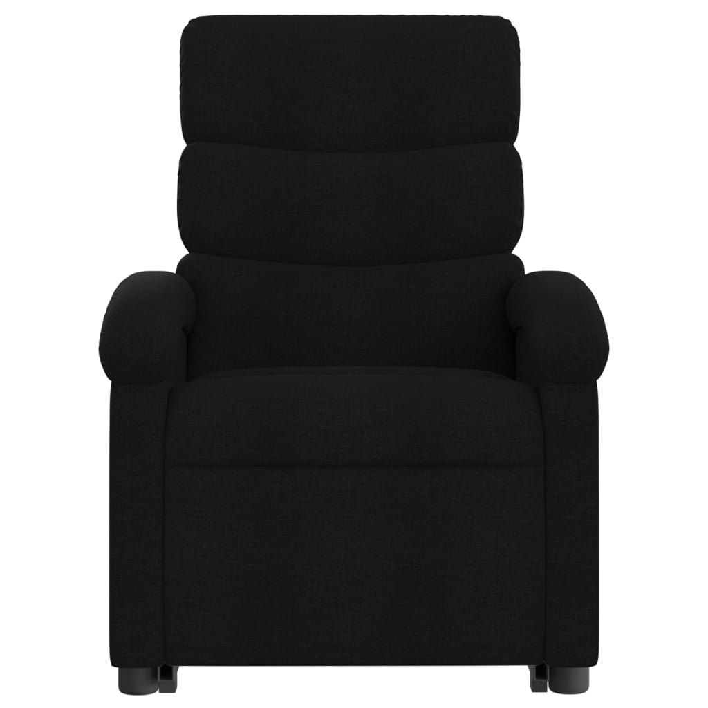 vidaXL Sillón reclinable elevable tela negro