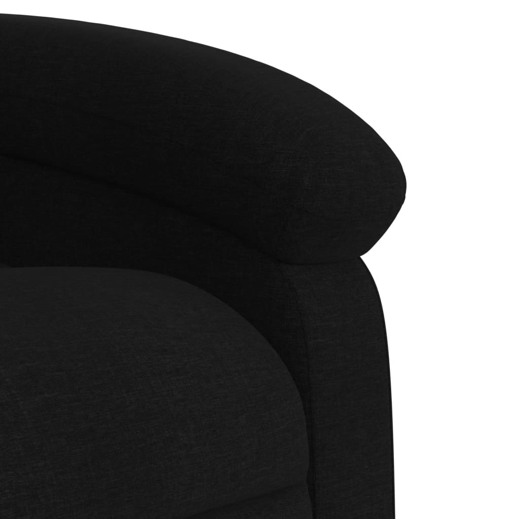 vidaXL Sillón reclinable elevable tela negro