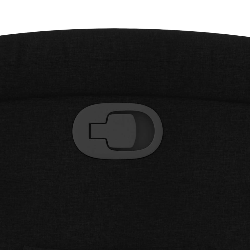 vidaXL Sillón reclinable elevable tela negro