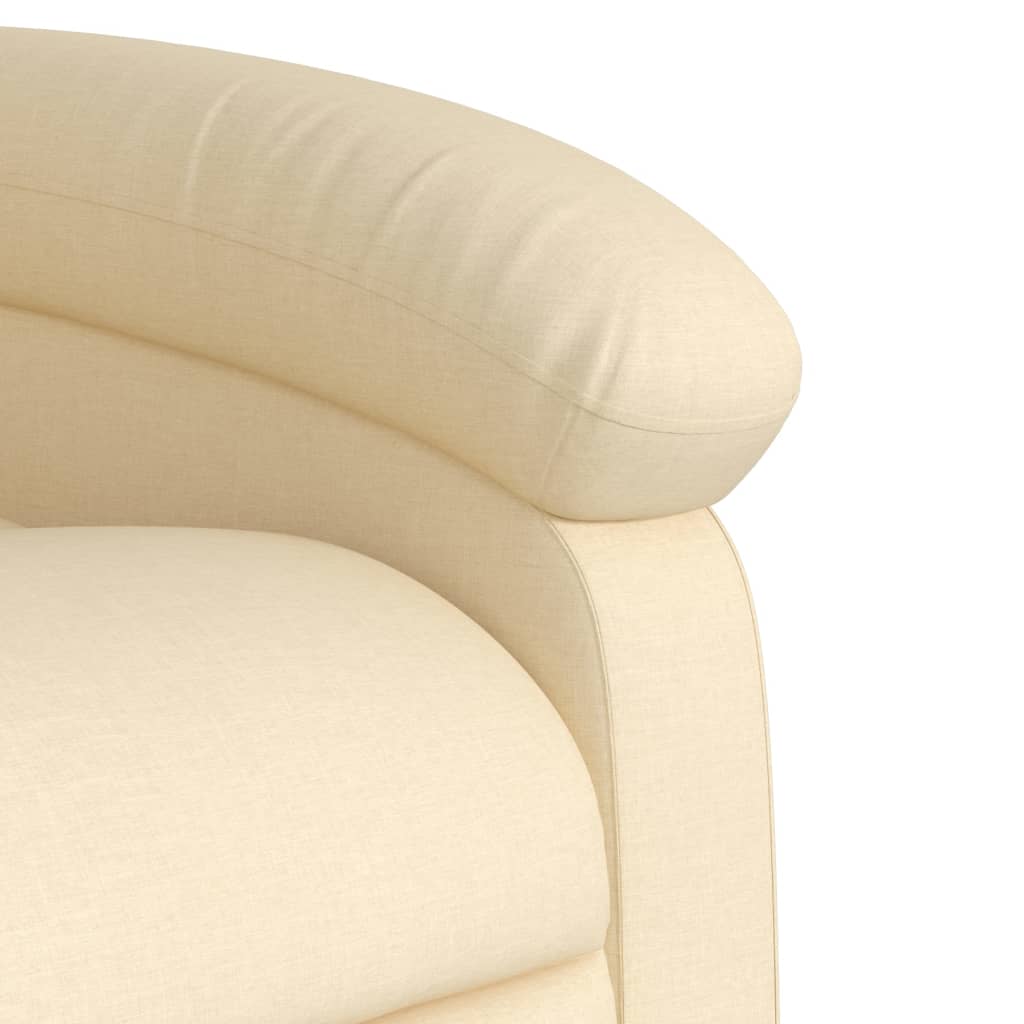 vidaXL Sillón reclinable elevable de tela color crema