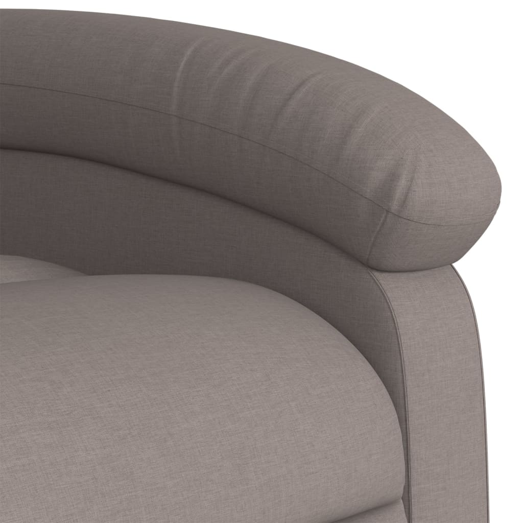 vidaXL Sillón reclinable eléctrico tela gris taupé