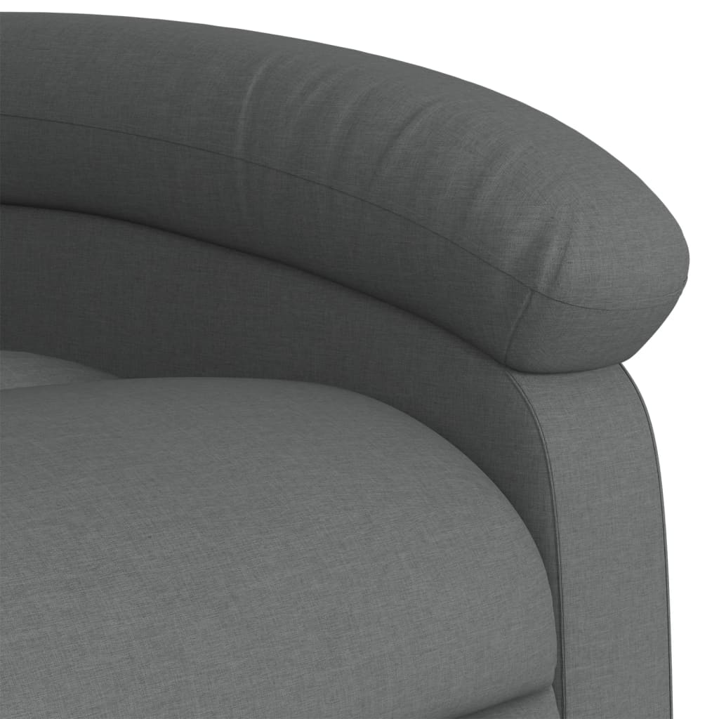 vidaXL Sillón reclinable de masaje eléctrico tela gris oscuro