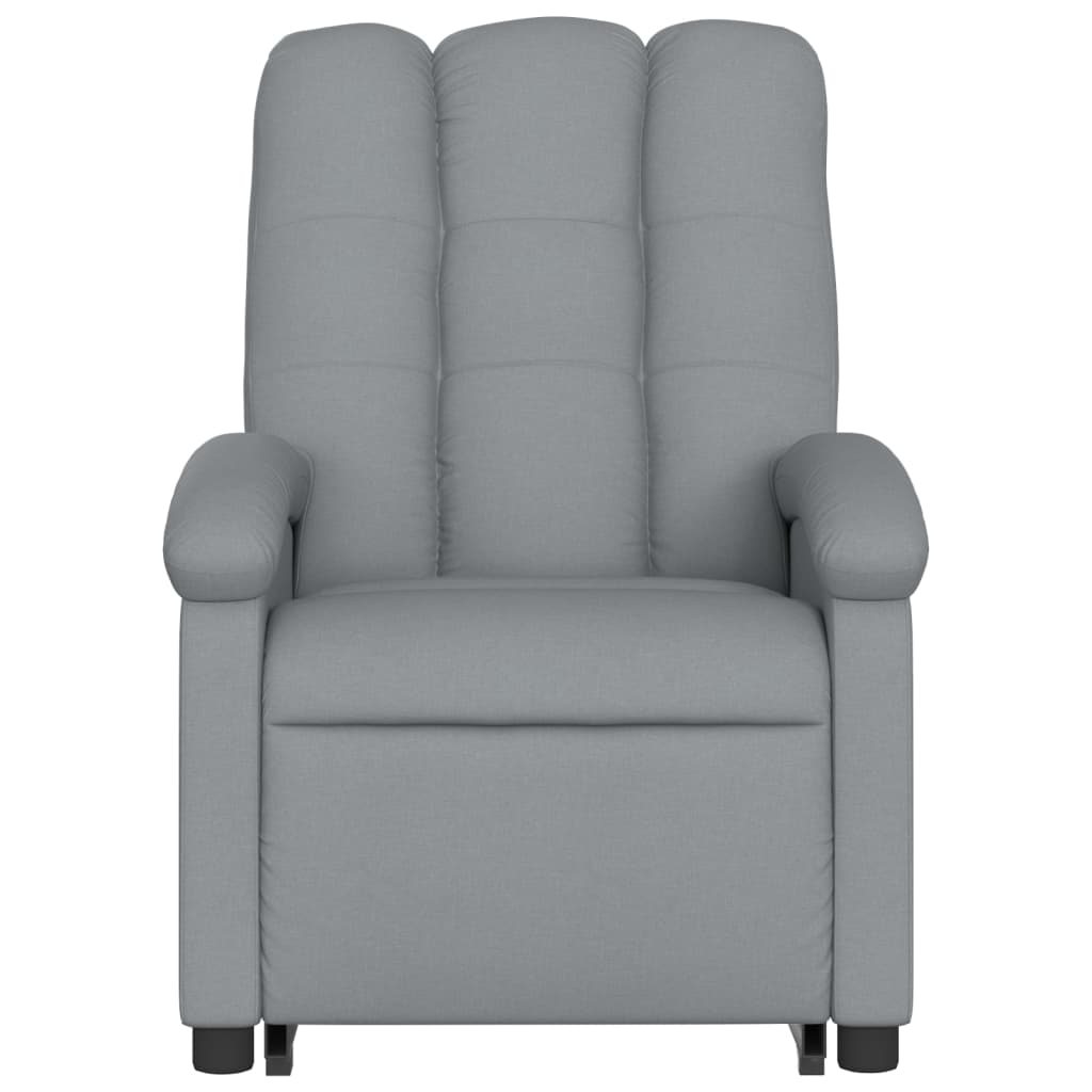 vidaXL Sillón reclinable elevable de tela gris claro