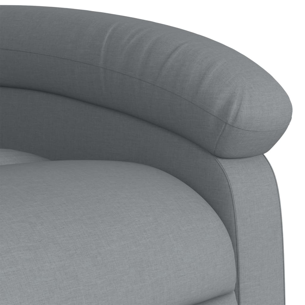 vidaXL Sillón reclinable elevable de tela gris claro