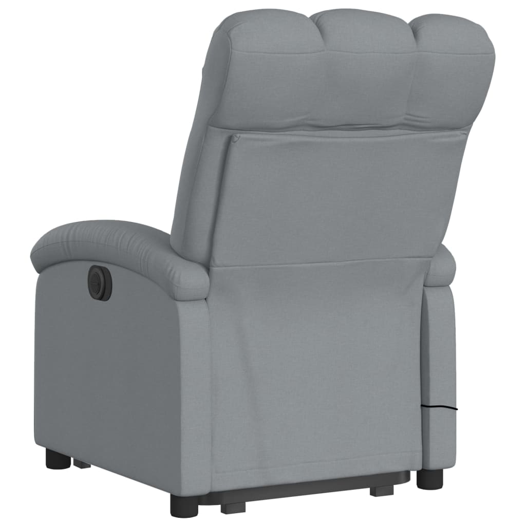 vidaXL Sillón de masaje reclinable de pie de tela gris claro