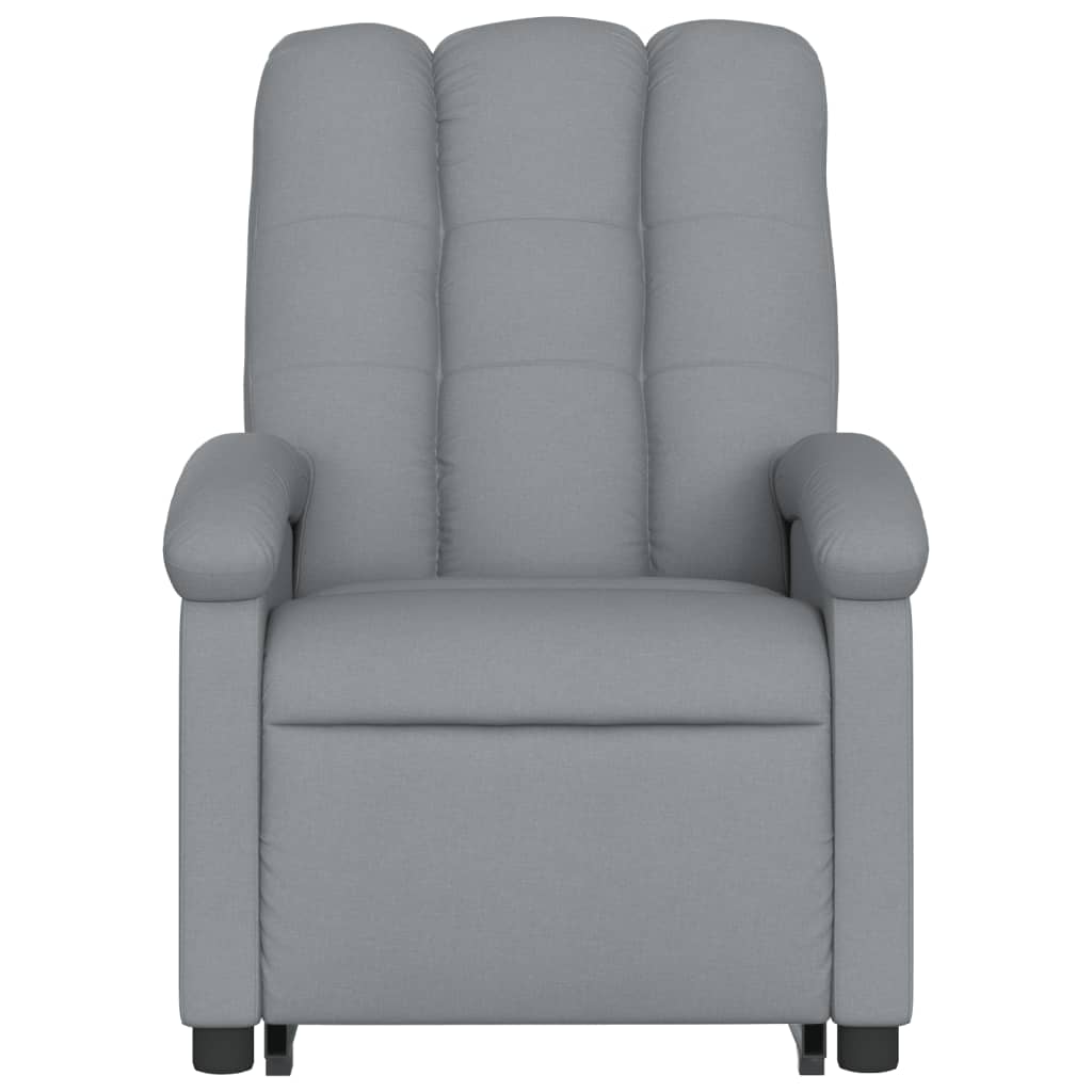 vidaXL Sillón de masaje reclinable de pie de tela gris claro