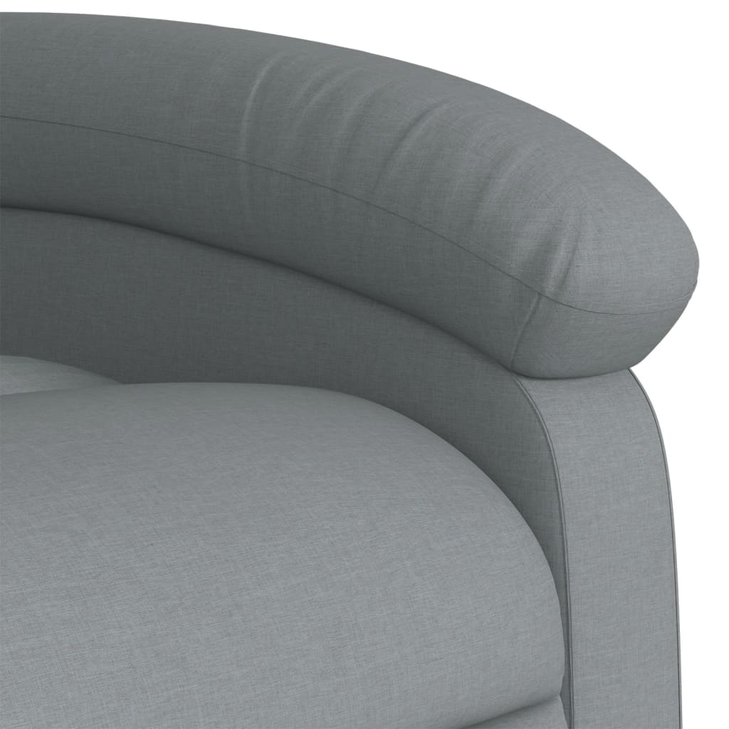 vidaXL Sillón de masaje reclinable de pie de tela gris claro