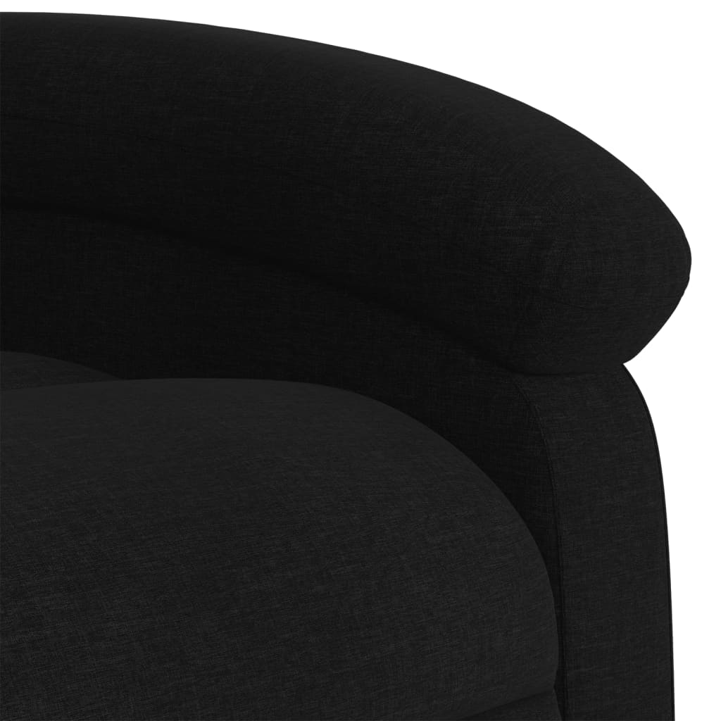 vidaXL Sillón reclinable de masaje elevable tela negro