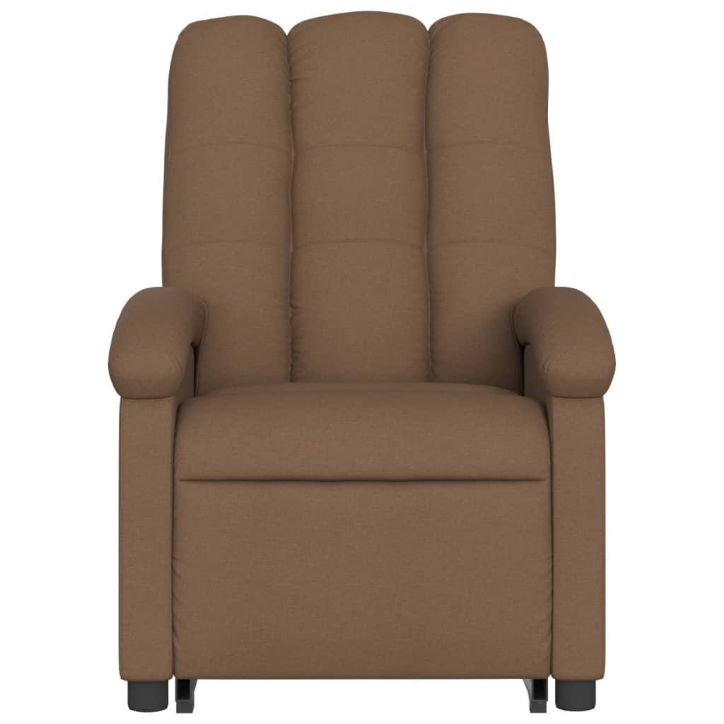 vidaXL Sillón eléctrico reclinable elevable de tela marrón