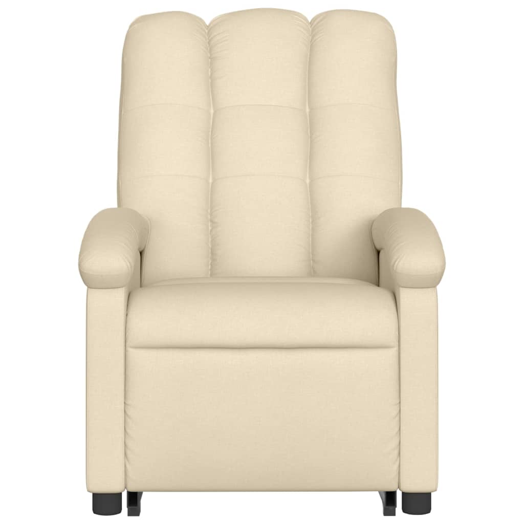 vidaXL Sillón eléctrico reclinable elevable de tela color crema