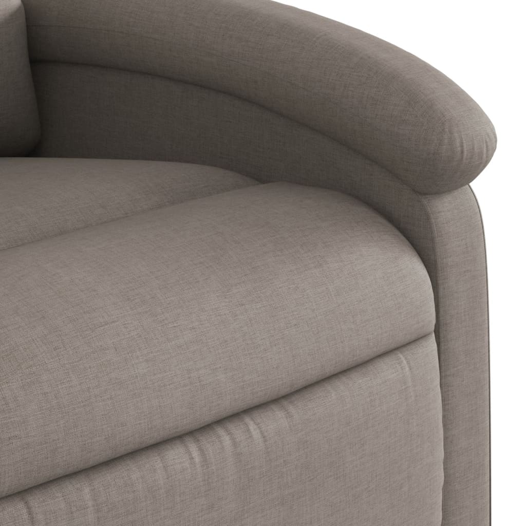 vidaXL Sillón reclinable eléctrico tela gris taupé