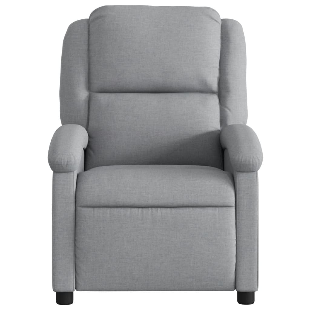 vidaXL Sillón reclinable de masaje eléctrico tela gris claro