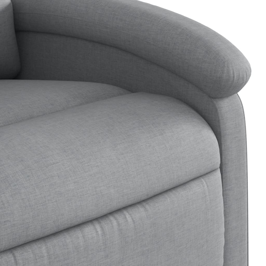 vidaXL Sillón reclinable de masaje eléctrico tela gris claro